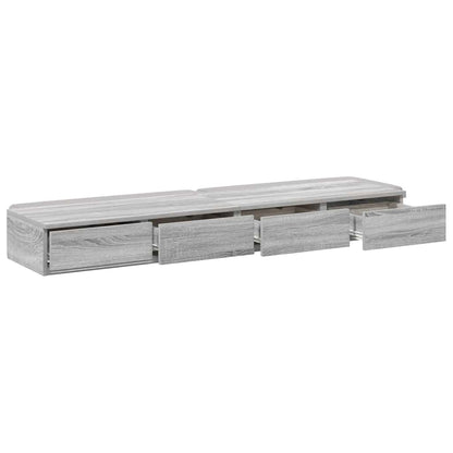 Bettschubladen Grau Sonoma 150 x 36.5 x 16.5 cm Holzwerkstoff