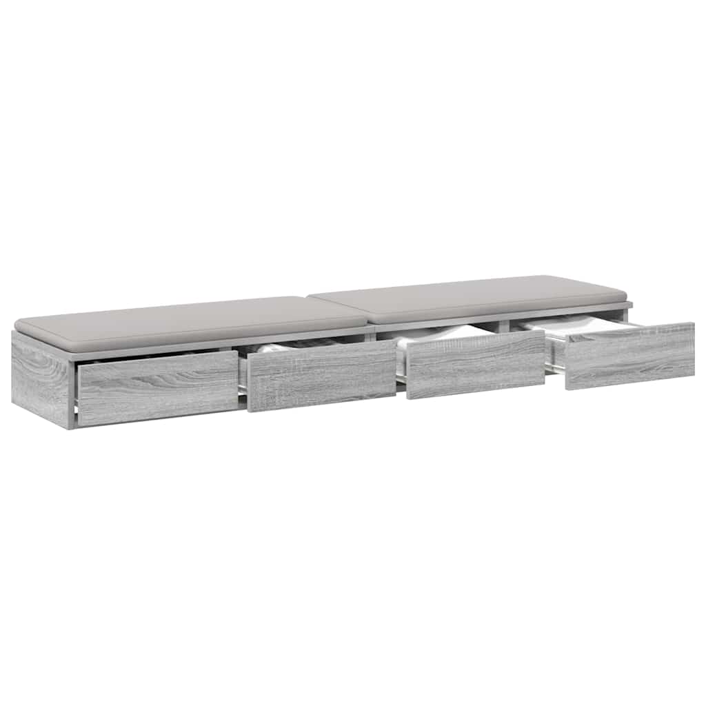 Bettschubladen Grau Sonoma 150 x 36.5 x 16.5 cm Holzwerkstoff