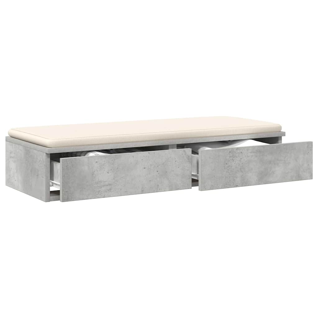 Bettschubladen Betongrau 75 x 36.5 x 16.5 cm Holzwerkstoff