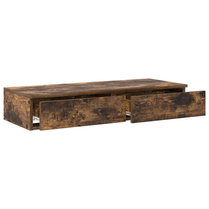 Bettschubladen Räuchereiche 75 x 36.5 x 16.5 cm Holzwerkstoff