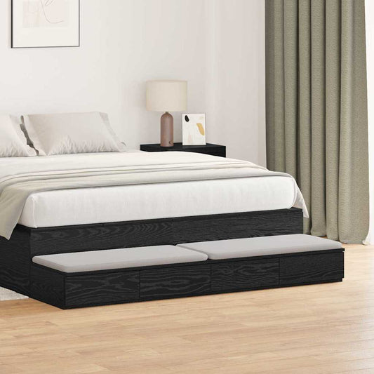 Bettschubladen Schwarze Eiche 160 x 36.5 x 16.5 cm