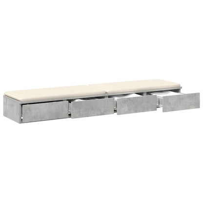 Bettschubladen Betongrau 160 x 36.5 x 16.5 cm Holzwerkstoff