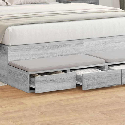 Bettschubladen Grau Sonoma 160 x 36.5 x 16.5 cm Holzwerkstoff