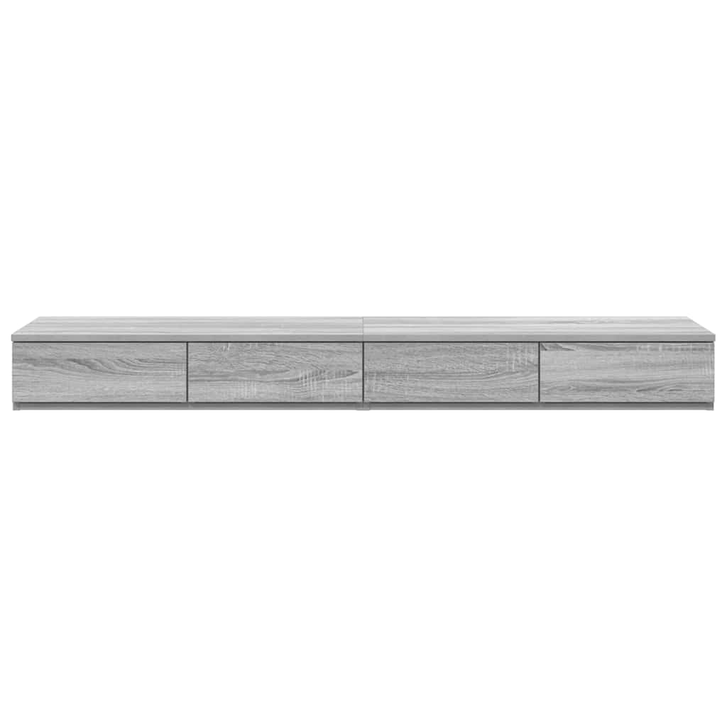 Bettschubladen Grau Sonoma 160 x 36.5 x 16.5 cm Holzwerkstoff