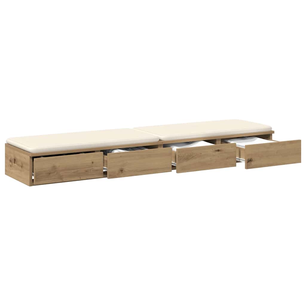 Bettschubladen Eiche handwerklich 160 x 36.5 x 16.5 cm