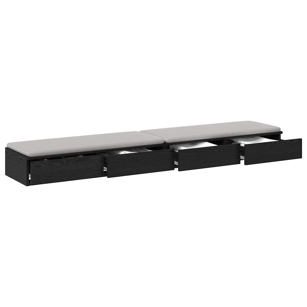 Bettschubladen Schwarze Eiche 180 x 36.5 x 16.5 cm