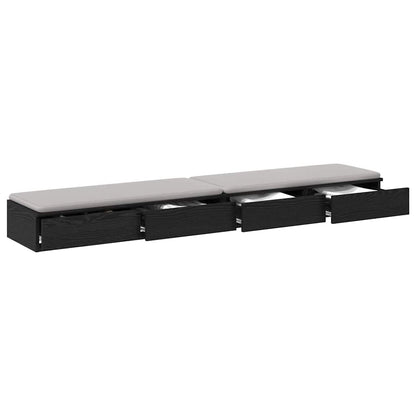 Bettschubladen Schwarze Eiche 180 x 36.5 x 16.5 cm