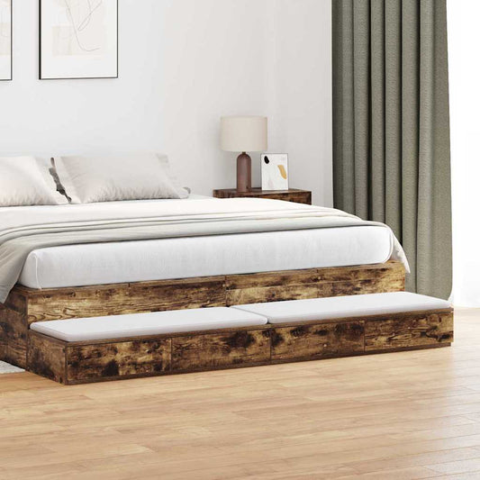 Bettschubladen Räuchereiche 180 x 36.5 x 16.5 cm Holzwerkstoff