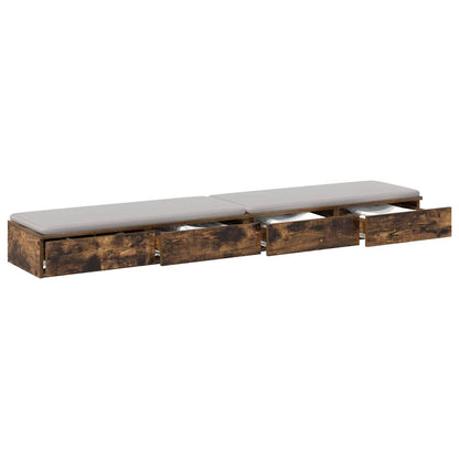 Bettschubladen Räuchereiche 180 x 36.5 x 16.5 cm Holzwerkstoff
