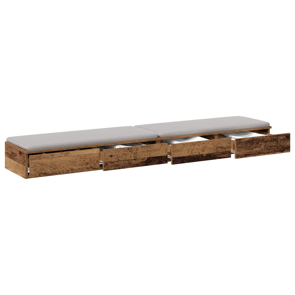 Bettschubladen Altholz 180 x 36.5 x 16.5 cm Holzwerkstoff