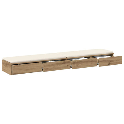 Bettschubladen Eiche handwerklich 180 x 36.5 x 16.5 cm