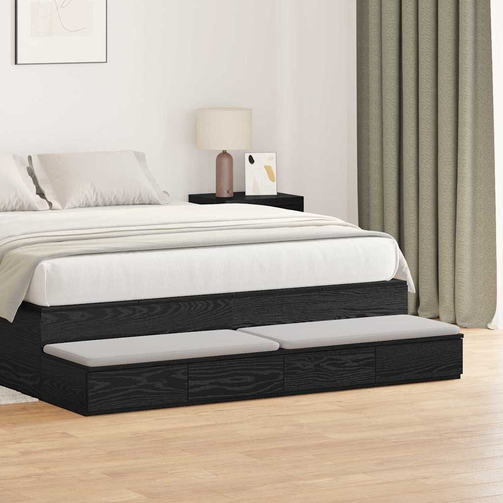 Bettschubladen Schwarze Eiche 135 x 36.5 x 16.5 cm