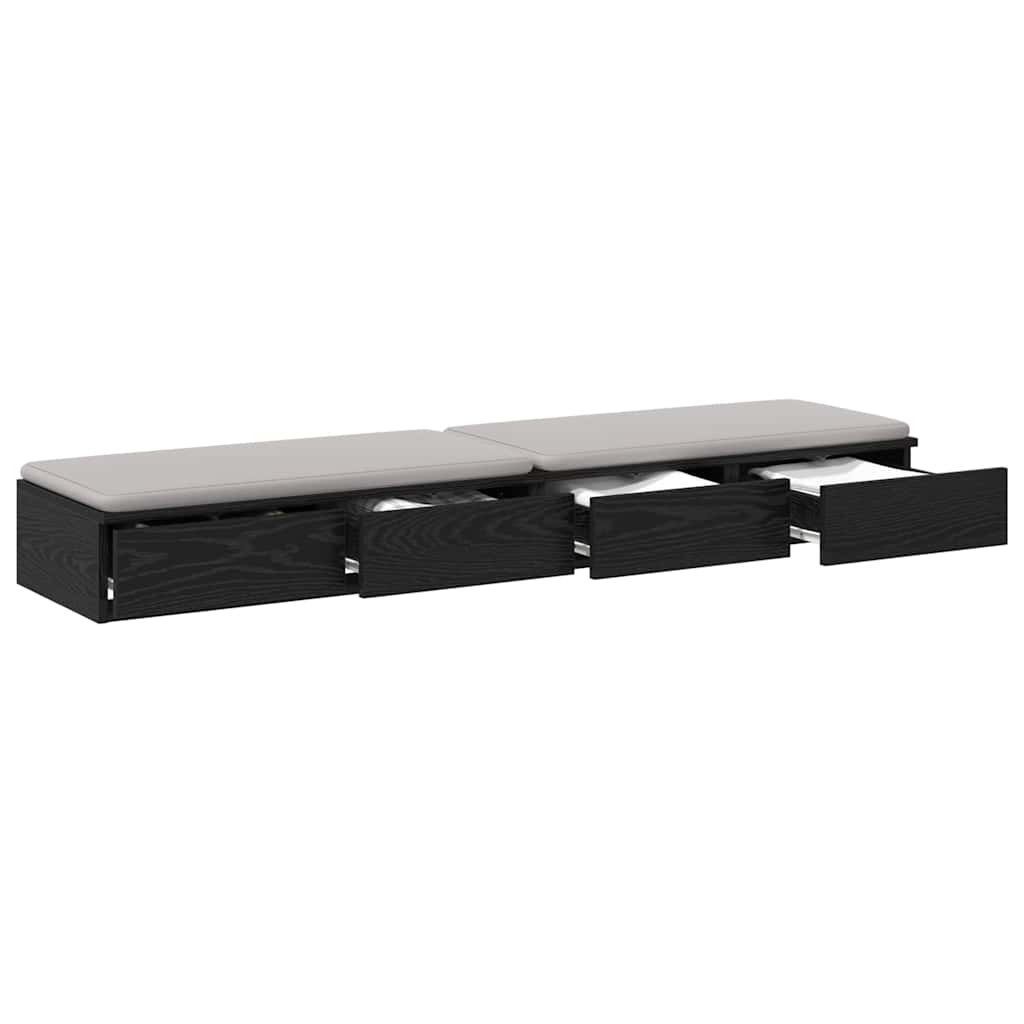 Bettschubladen Schwarze Eiche 135 x 36.5 x 16.5 cm