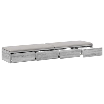 Bettschubladen Grau Sonoma 135 x 36.5 x 16.5 cm Holzwerkstoff