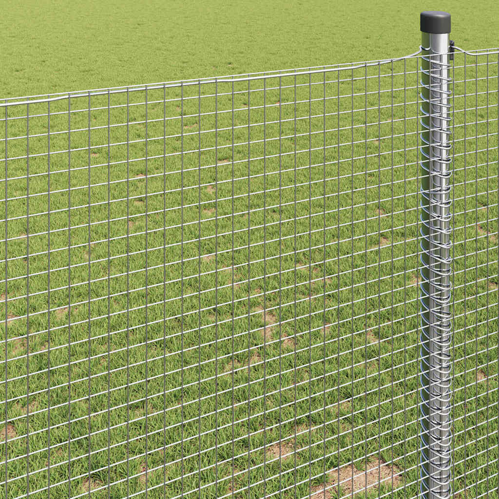 Geschweißter Drahtzaun Silber 0,4 x 10 m Stahl
