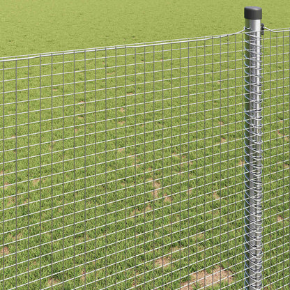 Geschweißter Drahtzaun Silber 0,4 x 10 m Stahl
