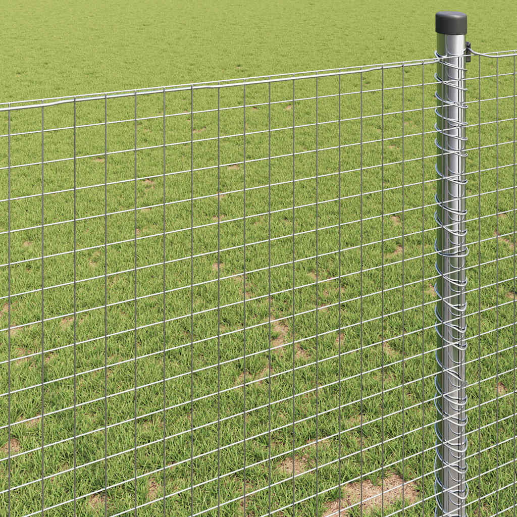 Geschweißter Drahtzaun Silber 0,8 x 10 m Stahl