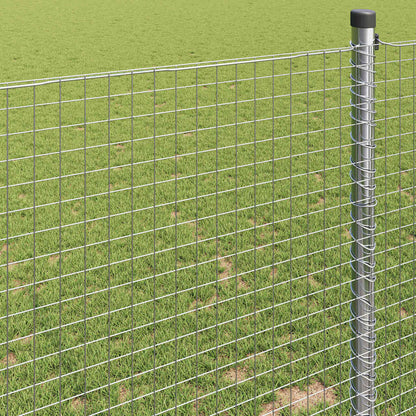 Geschweißter Drahtzaun Silber 0,8 x 10 m Stahl