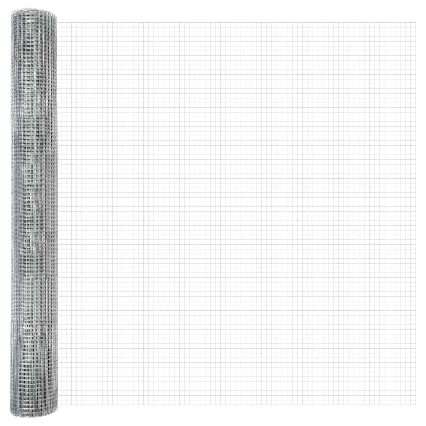 Geschweißter Drahtzaun Silber 1,2 x 10 m Stahl