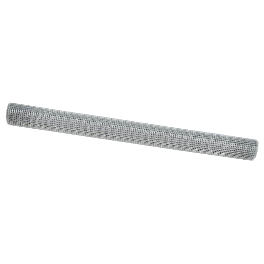 Geschweißter Drahtzaun Silber 1.6 x 10 m Stahl