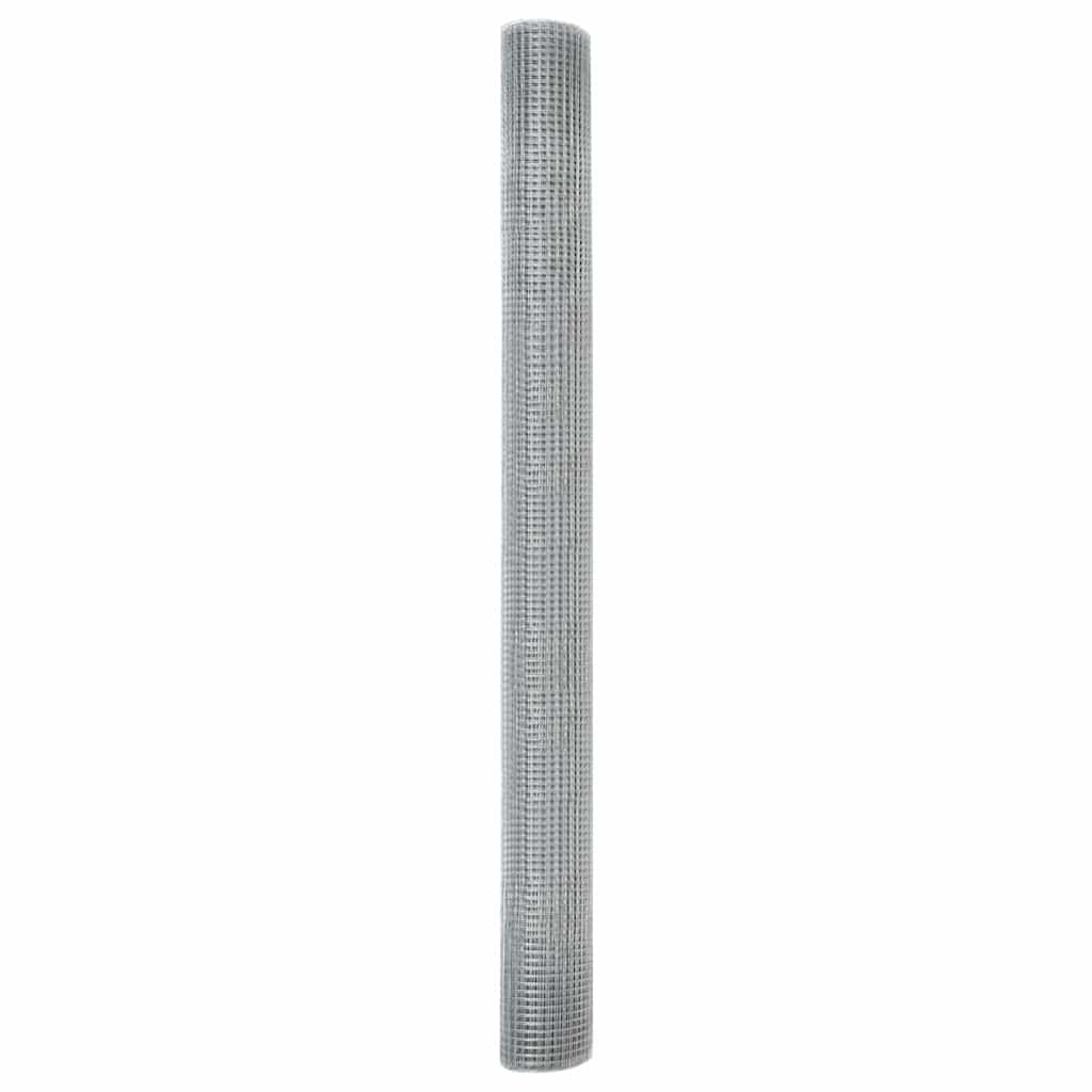 Geschweißter Drahtzaun Silber 1.6 x 10 m Stahl