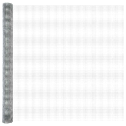 Geschweißter Drahtzaun Silber 1,6 x 10 m Stahl