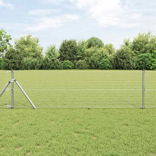 Geschweißter Drahtzaun Silber 0,6 x 25 m Stahl