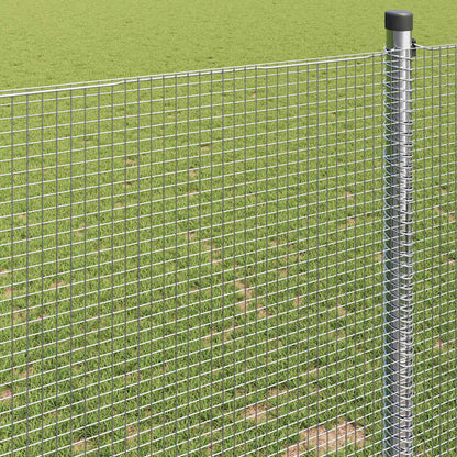 Geschweißter Drahtzaun Silber 1,2 x 25 m Stahl