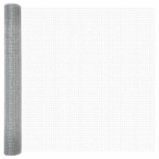Geschweißter Drahtzaun Silber 1.2 x 25 m Stahl