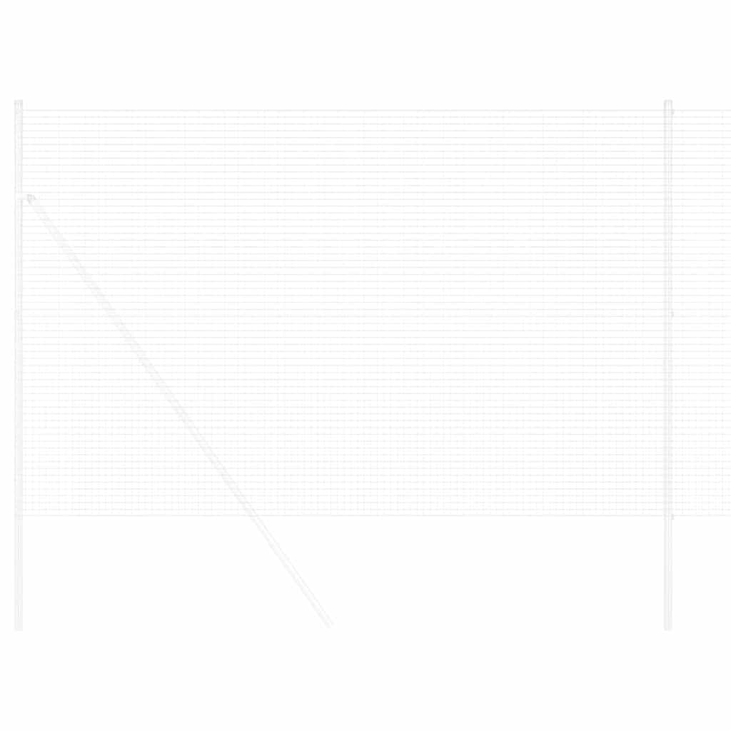 Geschweißter Drahtzaun Silber 1.6 x 25 m Stahl