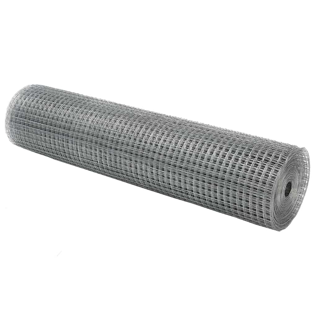 Geschweißter Drahtzaun Silber 0.4 x 50 m Stahl