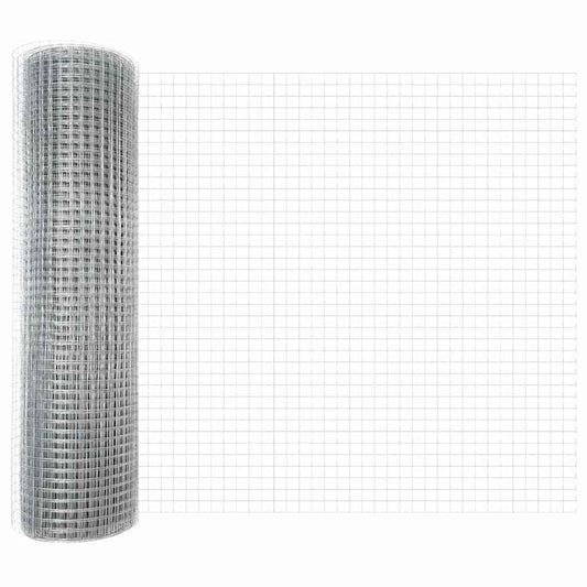 Geschweißter Drahtzaun Silber 0.4 x 50 m Stahl