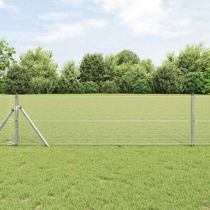 Geschweißter Drahtzaun Silber 0,5 x 50 m Stahl