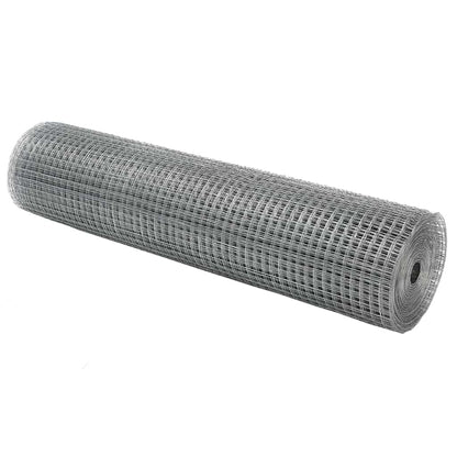 Geschweißter Drahtzaun Silber 0,5 x 50 m Stahl