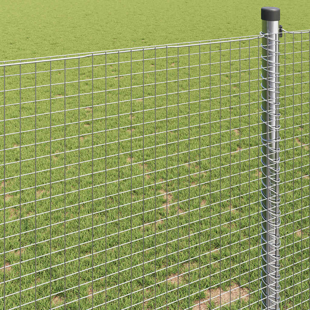 Geschweißter Drahtzaun Silber 0,8 x 50 m Stahl