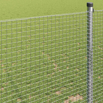 Geschweißter Drahtzaun Silber 0,8 x 50 m Stahl