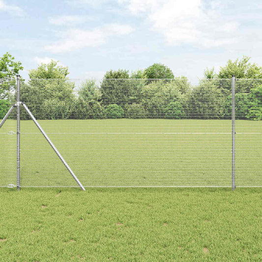 Geschweißter Drahtzaun Silber 1.4 x 50 m Stahl