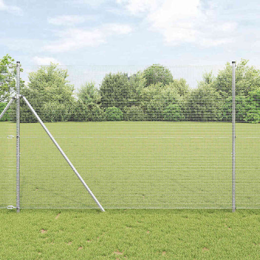 Geschweißter Drahtzaun Silber 1.5 x 50 m Stahl