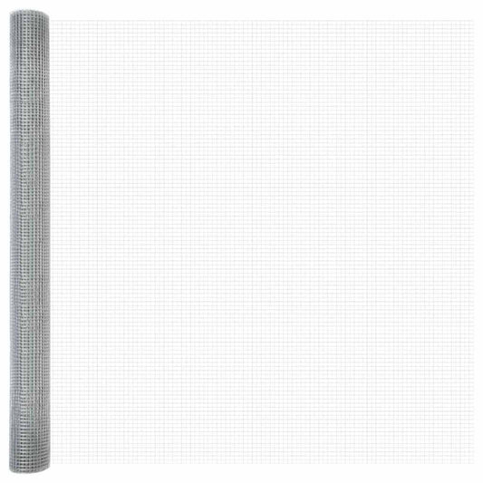 Geschweißter Drahtzaun Silber 1.5 x 50 m Stahl