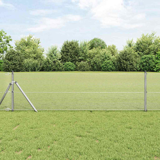 Geschweißter Drahtzaun Silber 0,5 x 100 m Stahl