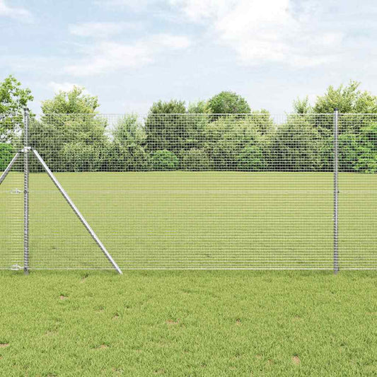 Geschweißter Drahtzaun Silber 1 x 100 m Stahl