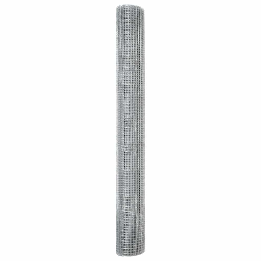 Geschweißter Drahtzaun Silber 1 x 100 m Stahl