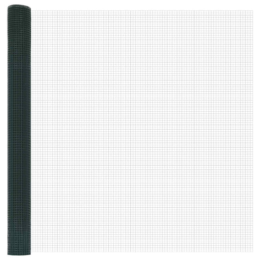 Geschweißter Drahtzaun Grün 1,6 x 10 m Stahl