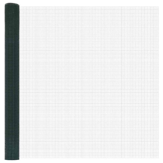 Geschweißter Drahtzaun Grün 1.6 x 10 m Stahl