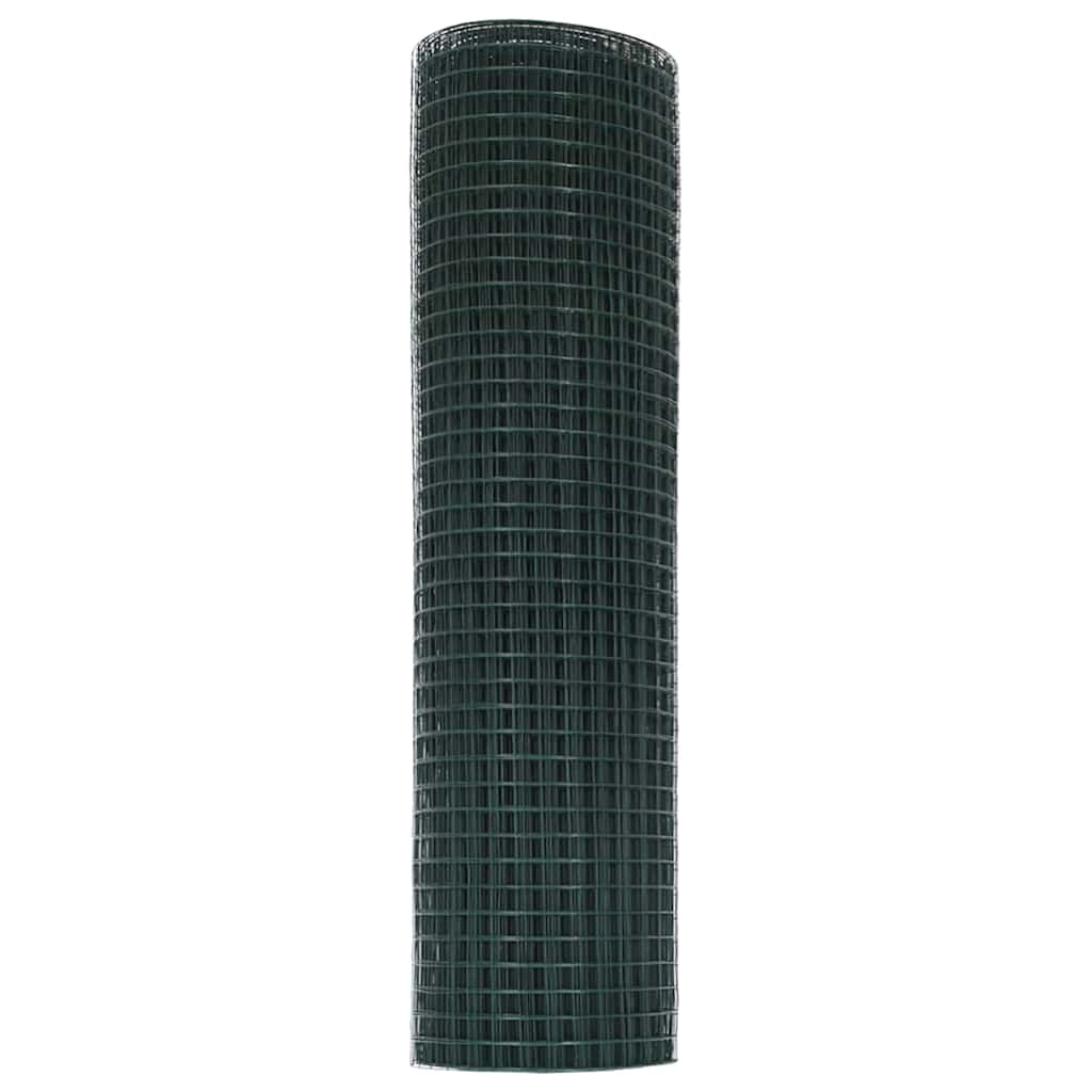 Geschweißter Drahtzaun Grün 0,4 x 25 m Stahl