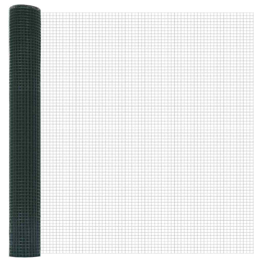Geschweißter Drahtzaun Grün 1.2 x 25 m Stahl