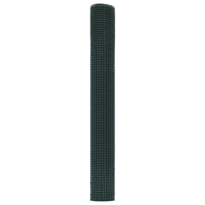 Geschweißter Drahtzaun Grün 1 x 50 m Stahl