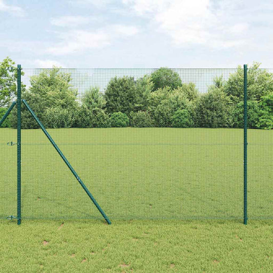 Geschweißter Drahtzaun Grün 1.5 x 50 m Stahl