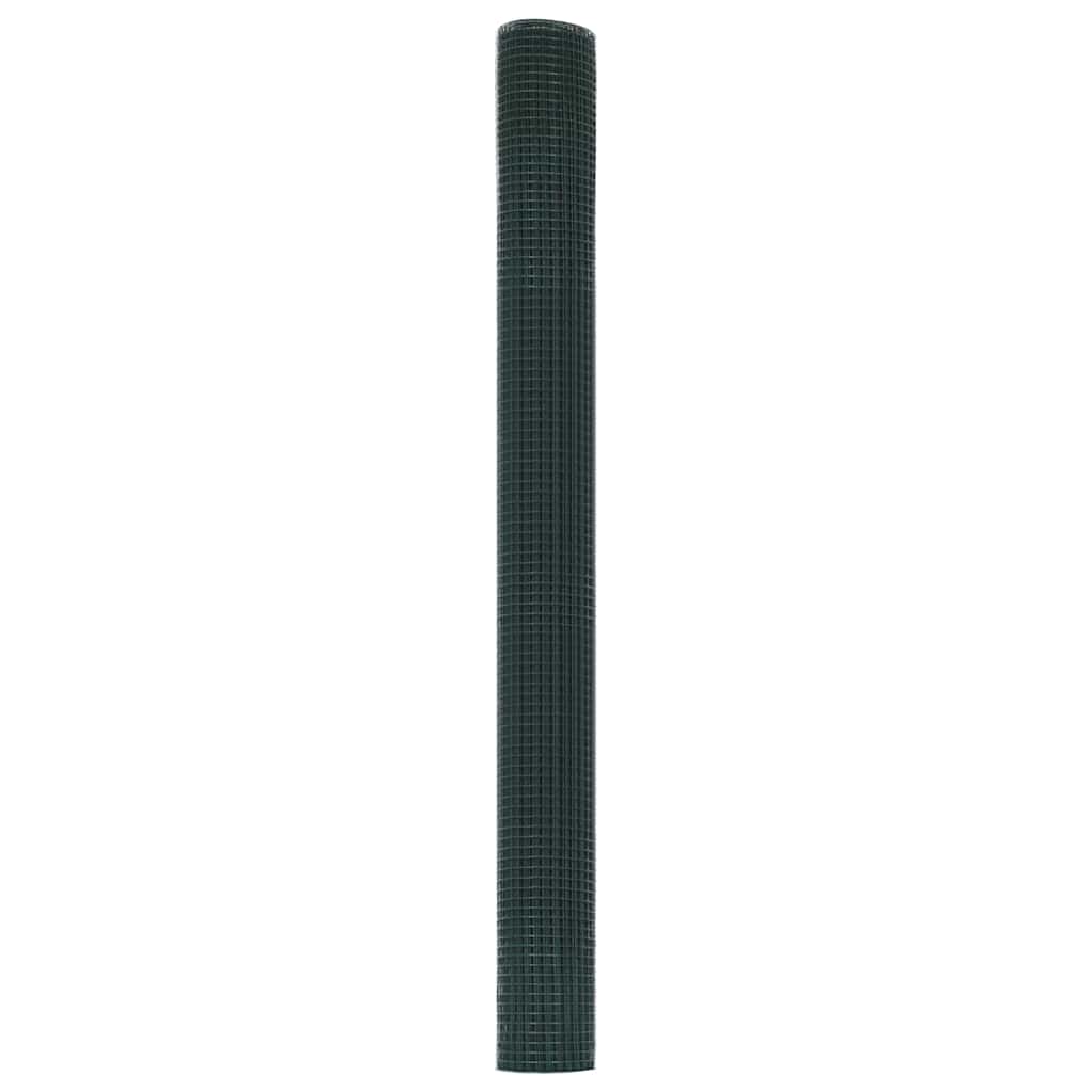 Geschweißter Drahtzaun Grün 1.5 x 50 m Stahl