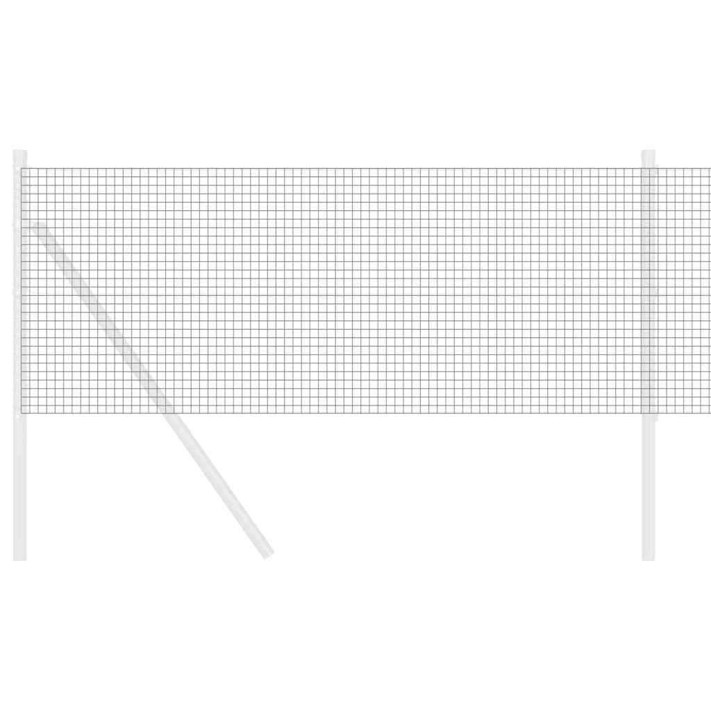 Geschweißter Drahtzaun Grau 0,6 x 10 m Stahl
